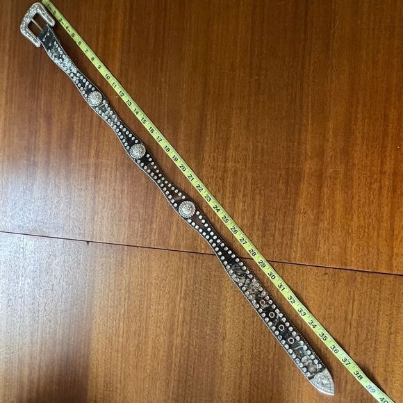 Blazin Roxx Mossy Oak Breakup Camo Leather Belt Size Small 38” end to end - Picture 9 of 13